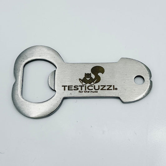 Testicuzzi bottle opener keychain